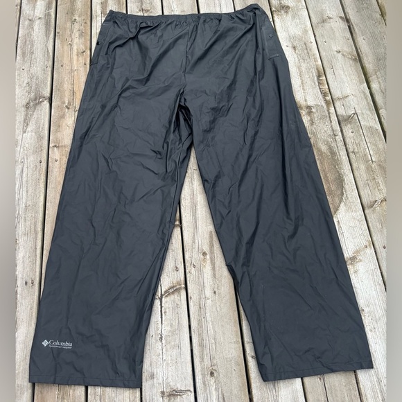 Columbia Black Men's PVC Lined Rain Pants Size 4XLT - Picture 1 of 8